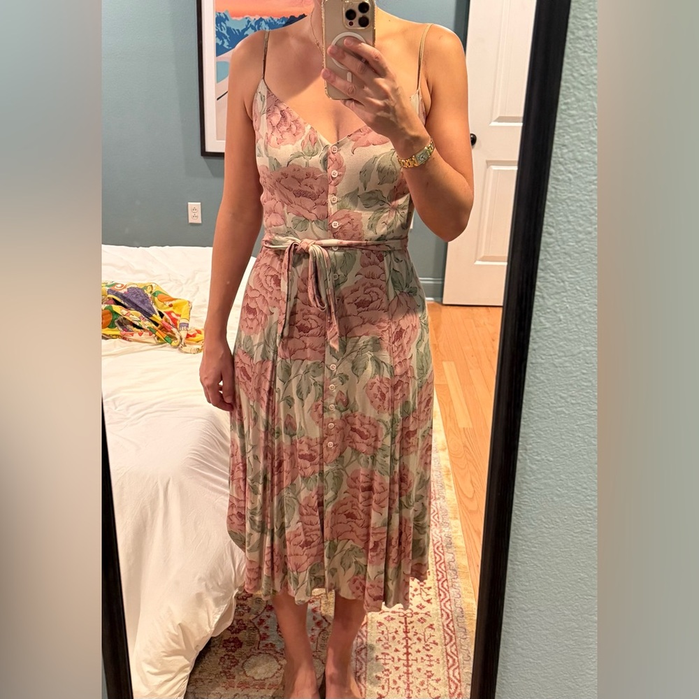 Reformation Midi Dress with Belt